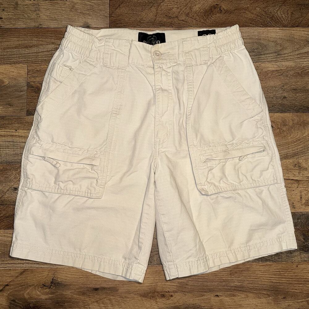 Red Head Brand Co Mens Khaki Cargo Shorts Size 30 Elastic Waist Cotton